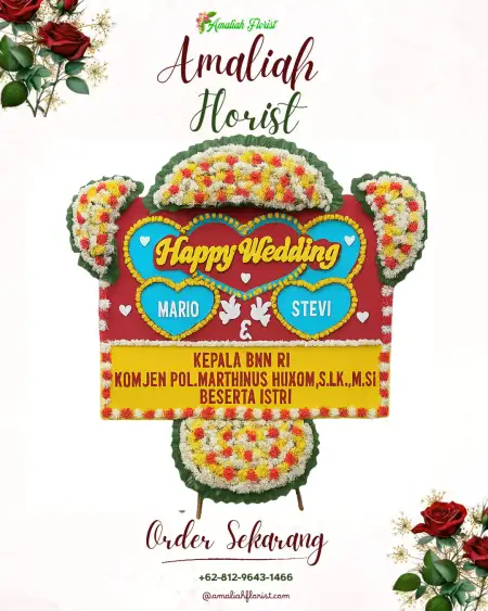 Papan Bunga Pernikahan Anggana